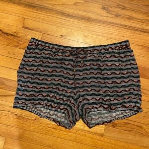 OLD NAVY BLACK MULTICOLORED SHORTS SIZE XXL